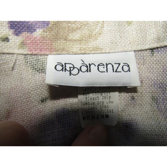 Apparenza Women's Vintage Floral Linen Blend Blazer Jacket‎ Size M – Made in USA - Picture 7 of 9